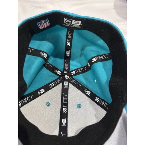 New Era 39Thirty Miami Dolphins NFL Hat‎ Cap Lg/XL Aqua Orange Stripe Soft - Picture 6 of 6